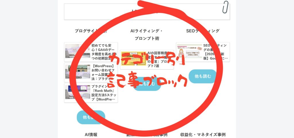 カテゴリー別記事ブロック