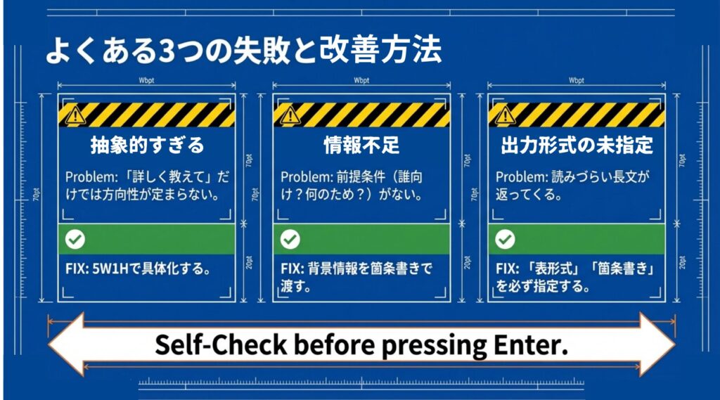 失敗例と改善方法