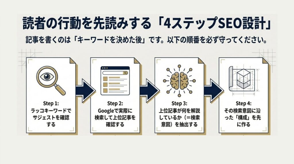SEO設計の4ステップ