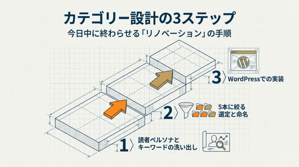 カテゴリー設計の3ステップ