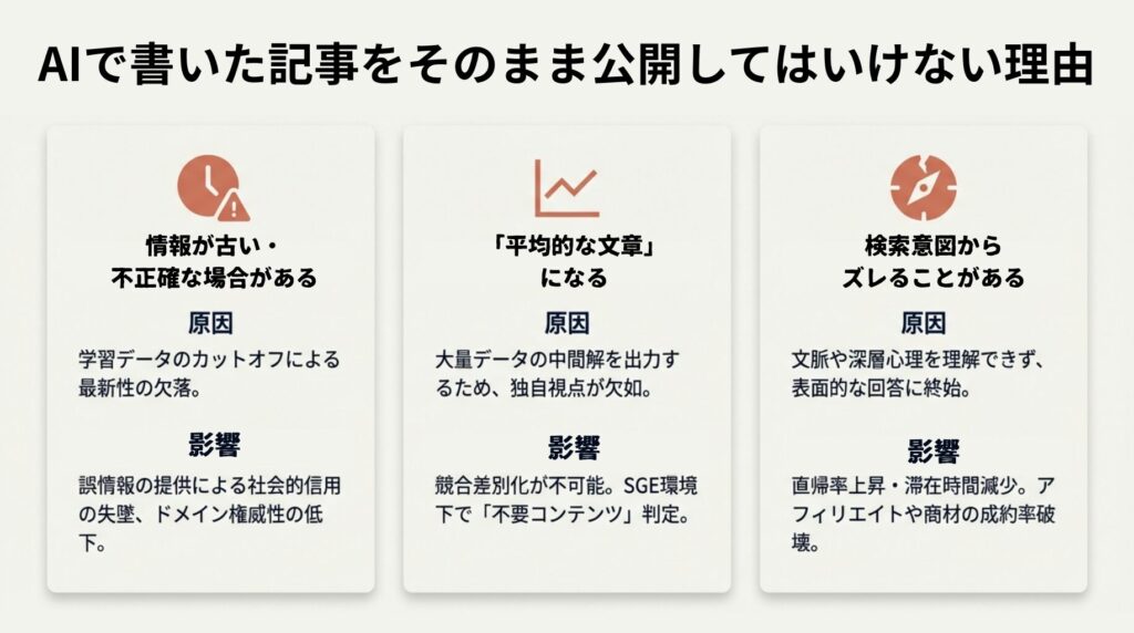 AIで書いた記事をそのまま公開してはいけない理由