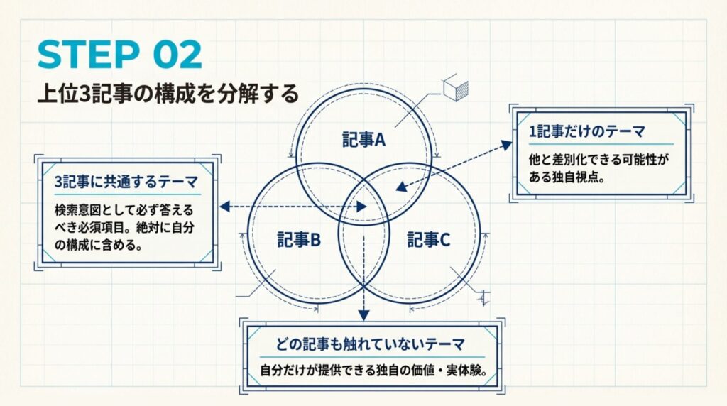 上位記事の構成を分解する