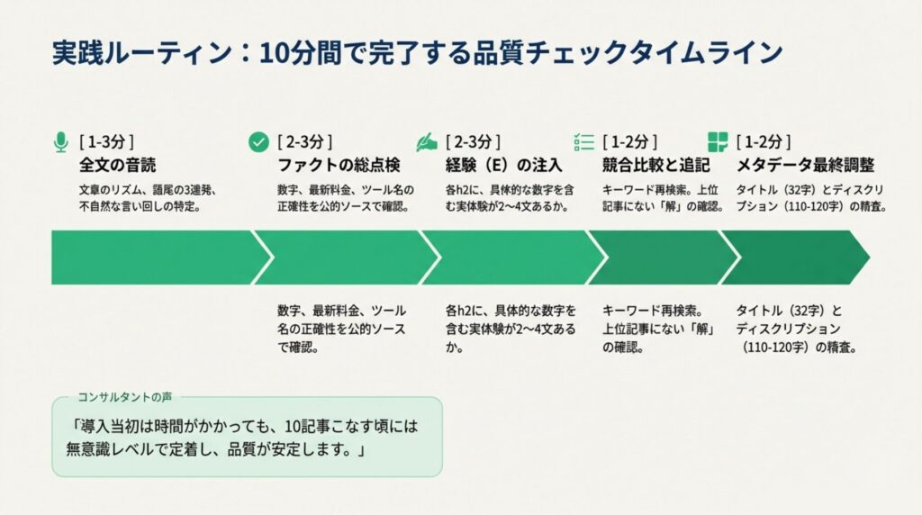 チェック作業を10分で終わらせるルーティン